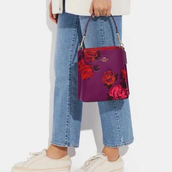 Coach Mollie Bucket 22 With floral print and charm - Picture 6 of 13